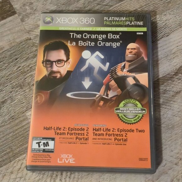 Microsoft Other - The Orange Box Half Life 2 Xbox 360 2007 CIB Platinum Hits Retro Y2K - Read